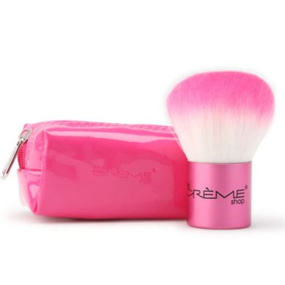 The Creme Shop Other - Pink Kabuki Brush with pouch gift set